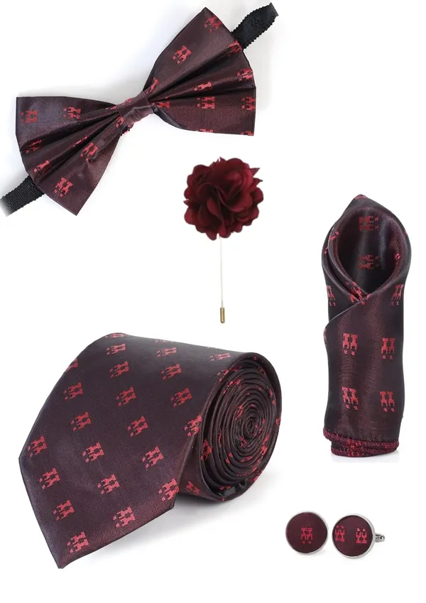 Men's_Premium_5-Piece_Tie_Gift_Set_�_Necktie,_Bow_Tie,_Pocket_Square,_Cufflinks_&_Lapel_Pin_�_Elegant_Formal_Accessories_Combo_(9_Colors)
