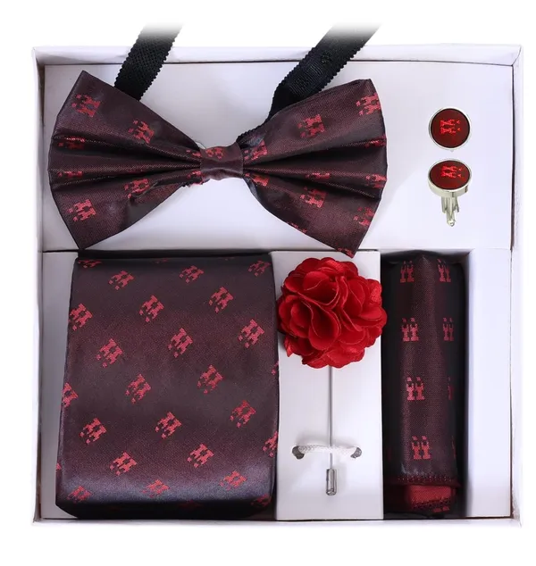 Men's_Premium_5-Piece_Tie_Gift_Set_�_Necktie,_Bow_Tie,_Pocket_Square,_Cufflinks_&_Lapel_Pin_�_Elegant_Formal_Accessories_Combo_(9_Colors)