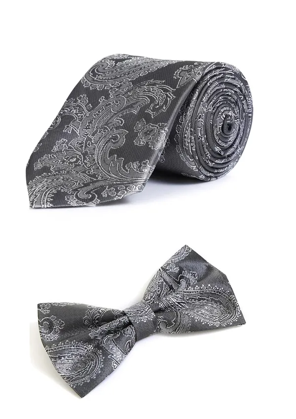 13_Colors_Paisley_Design_Men_Necktie_&_Bow_Tie_Combo_Perfect_Combo_Set_�_Includes_1_Necktie_+_1_Bow_Tie,_designed_for_versatile_styling
