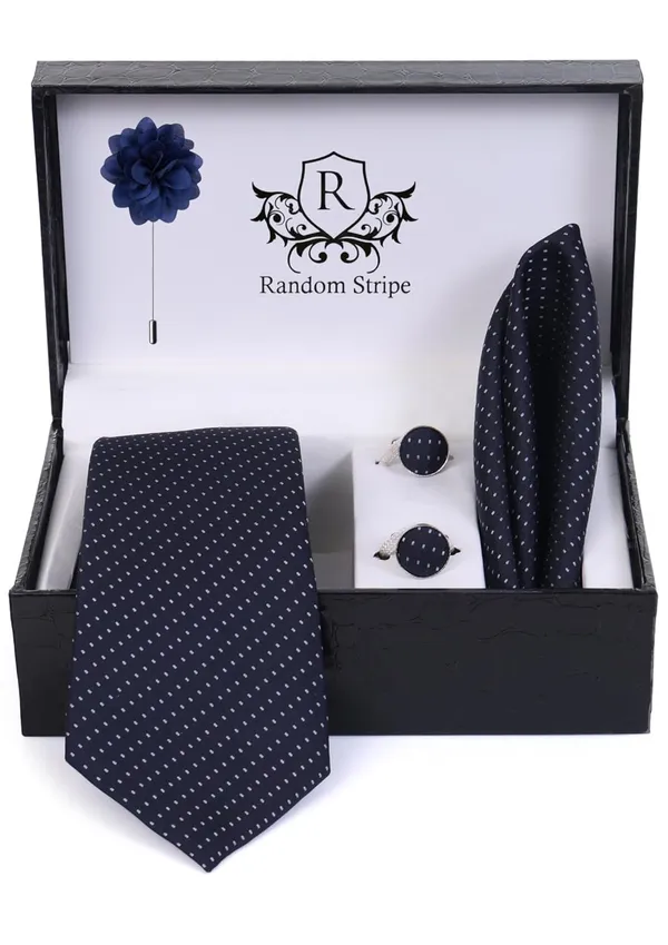 Random_Stripe_Premium_Necktie_Gift_Set_for_Men_Tie,_Pocket_Square,_Cufflinks_&_Brooch_Formal_Wear_(9_Colors)