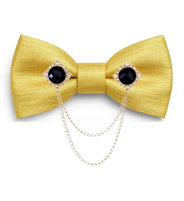 Men's_Premium_Satin_Bow_Tie_with_Royal_Gemstone_Brooch_�_12_Colors_Elegant_Combo_for_Party,_Wedding_&_Formal