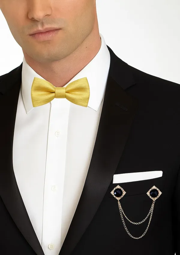Men's_Premium_Satin_Bow_Tie_with_Royal_Gemstone_Brooch_�_12_Colors_Elegant_Combo_for_Party,_Wedding_&_Formal