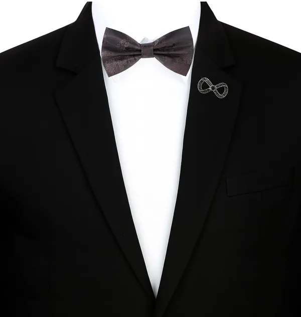Random_stripe_Men's_Bow_Ties_Pre-Tied_Style_Formal_Satin_Classic_Bowtie_for_jacquard_Self-Design_With_Brooch