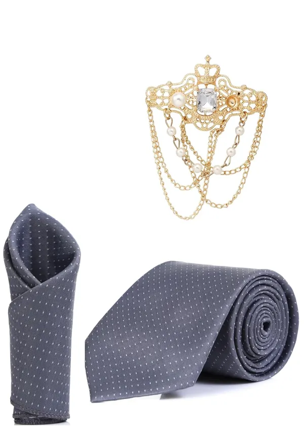 Tie_Set_For_Men_With_Stylish_Lapel_Brooch_&_Pocket_Square_Gifted_Box_(3_Items)_Formal_Combo