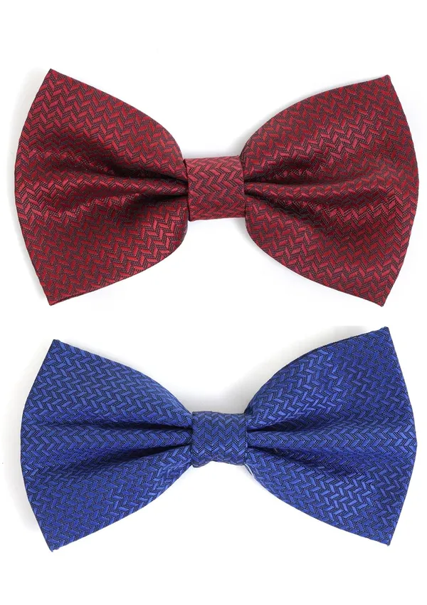 Premium_Satin_Bow_Tie_for_Men_�_Pre-Tied_Adjustable_Bow_Tie_Set_Two_Bowties_Different_Colors