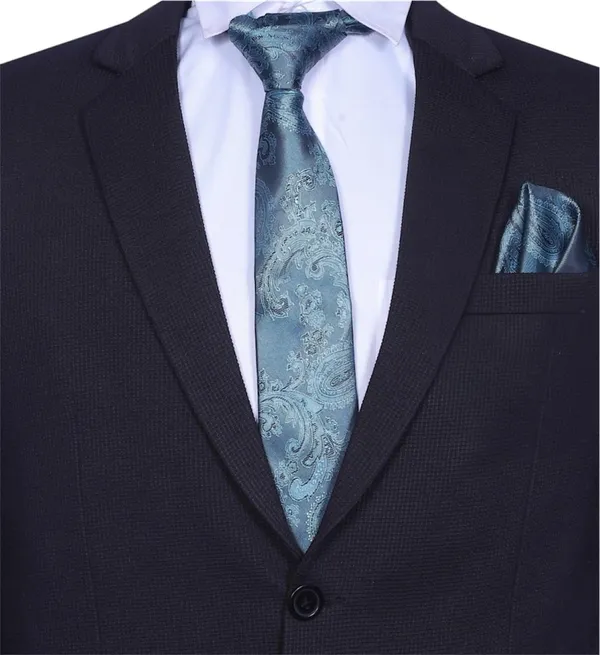 Necktie_With_Stylish_Brooch_&_Pocket_Square_Set_For_Men_(3_Item_in_the_Box)_Jacquard_Self-Design_Fabric