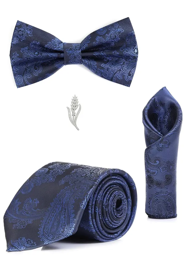 Men_Necktie_Combo_Set_(Tie_+_Bow_Tie_+_Pocket_Square_+_Brooch)_�_13_Elegant_Colors_|_Premium_Formal_look