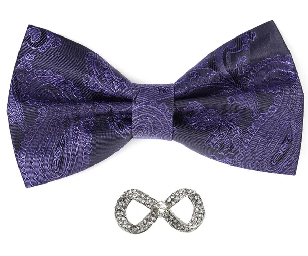 Random_stripe_Men's_Bow_Ties_Pre-Tied_Style_Formal_Satin_Classic_Bowtie_for_jacquard_Self-Design_With_Brooch