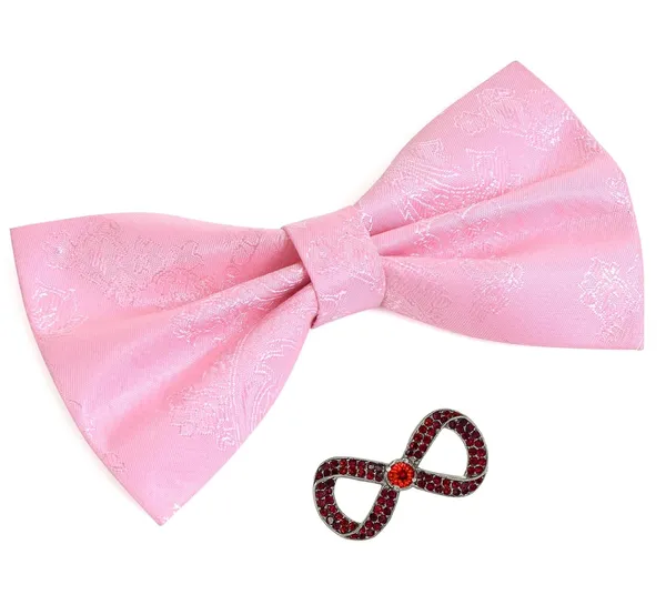 Random_stripe_Men's_Bow_Ties_Pre-Tied_Style_Formal_Satin_Classic_Bowtie_for_jacquard_Self-Design_With_Brooch