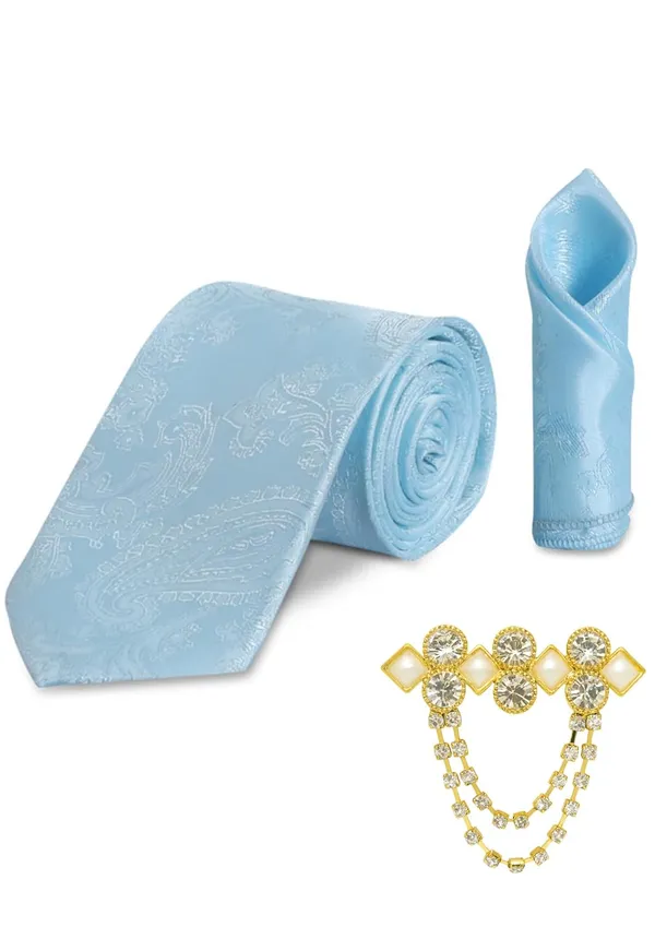 Men_Premium_Necktie,_Pocket_Square_&_Brooch_Combo_16_Colors_Gift_Set