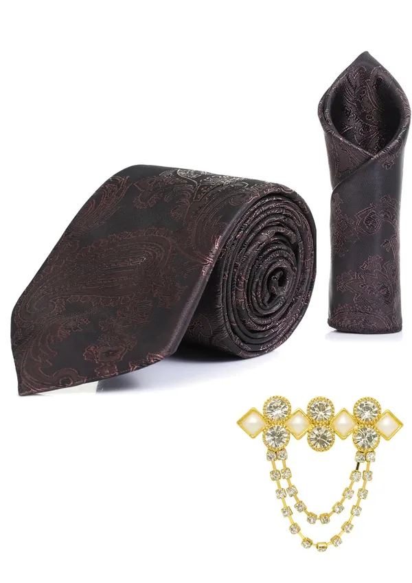 Men_Premium_Necktie,_Pocket_Square_&_Brooch_Combo_16_Colors_Gift_Set