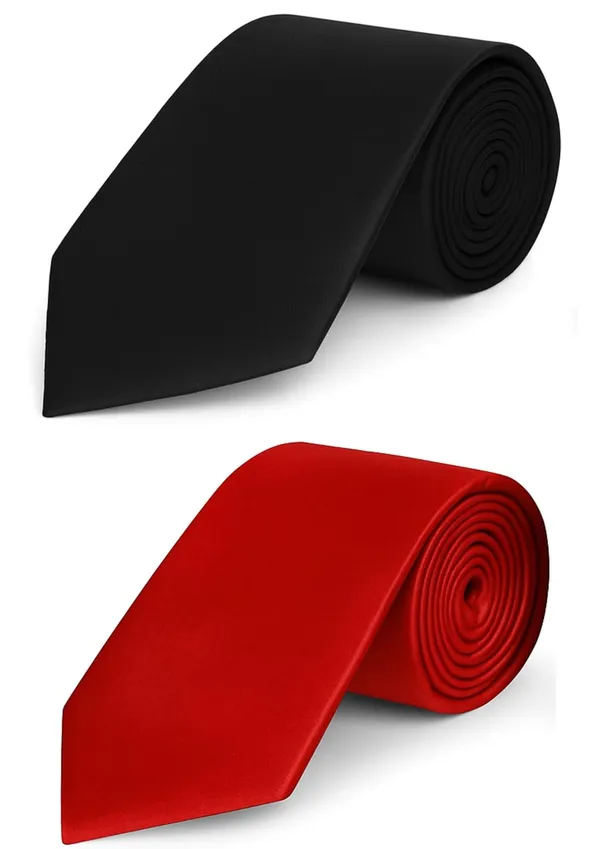 Necktie_For_Men_Plain_Silky_and_Smooth_Tie_Two_Different_Colors