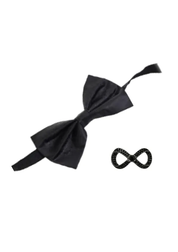 Random_stripe_Men's_Bow_Ties_Pre-Tied_Style_Formal_Satin_Classic_Bowtie_for_jacquard_Self-Design_With_Brooch