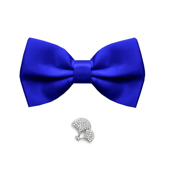 Bow_Tie_For_Men_With_Stylish_Brooch_Plain_Silk_BowTies_Pack_of_2