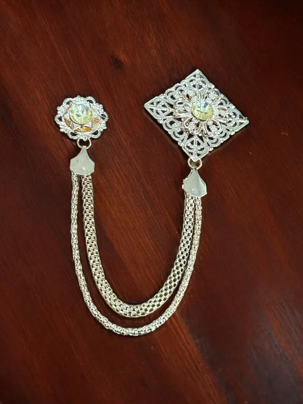Voxon_Crown_Long_Chain_Brooch,_Crystal_Tassel_Brooch_Pin,Retro_Suit_Lapel_Pins_Collar_Pin,Coat_Tassel_Chain_Lapel_Pins_for_Men's_Suit_Accessories_(Big_size_Brooch)_(gold3)