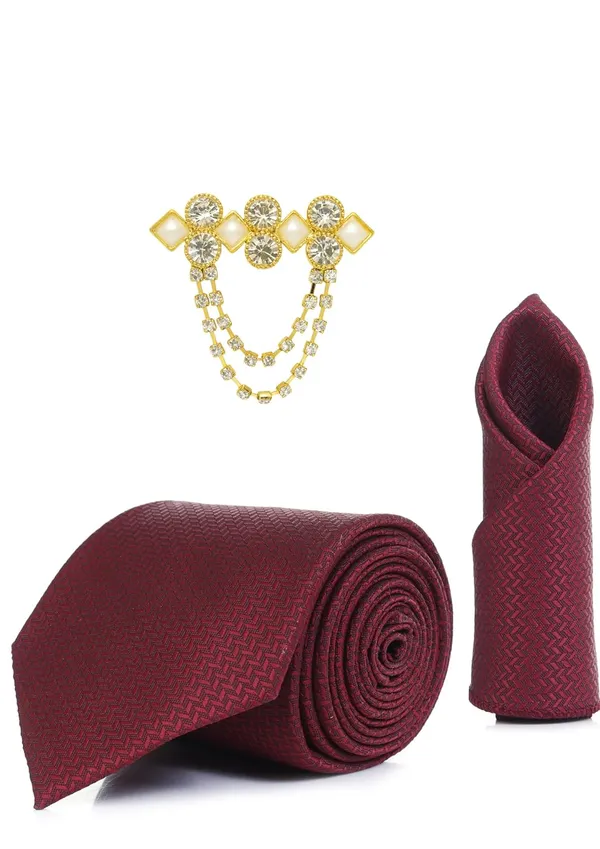 Complete_Combo_Set_�_Includes_1_Premium_Necktie,_1_Matching_Pocket_Square,_and_1_Stylish_Brooch_for_a_sharp_and_elegant_look_Micro_fiber