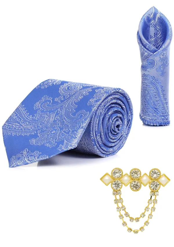 Men_Premium_Necktie,_Pocket_Square_&_Brooch_Combo_16_Colors_Gift_Set