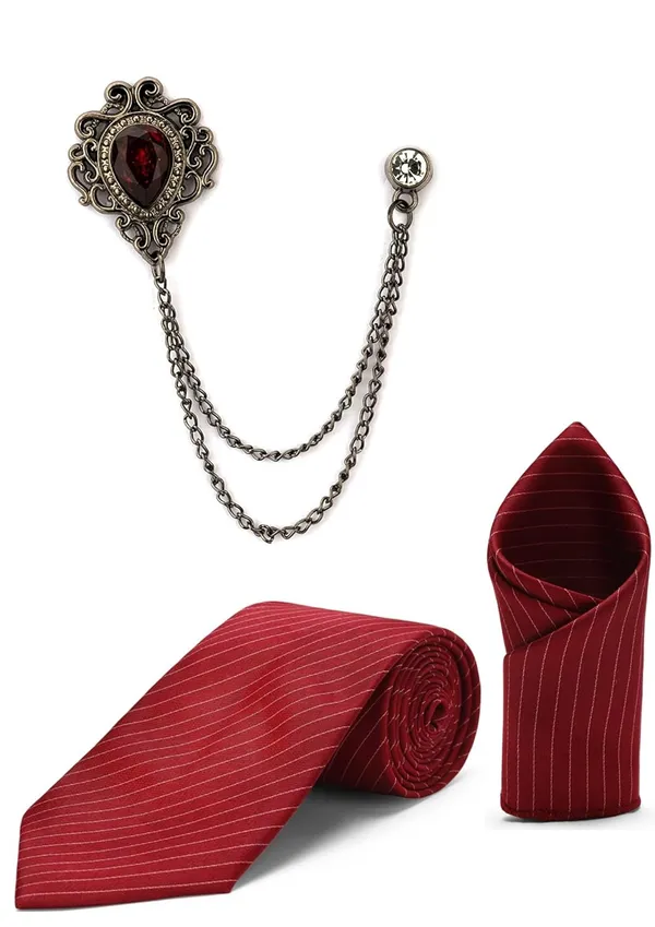 Men_Tie,_Pocket_Square_&_Brooch_Combo_Set_Self-Lining�_Premium_Formal_Accessories_�_3_Elegant_Colors