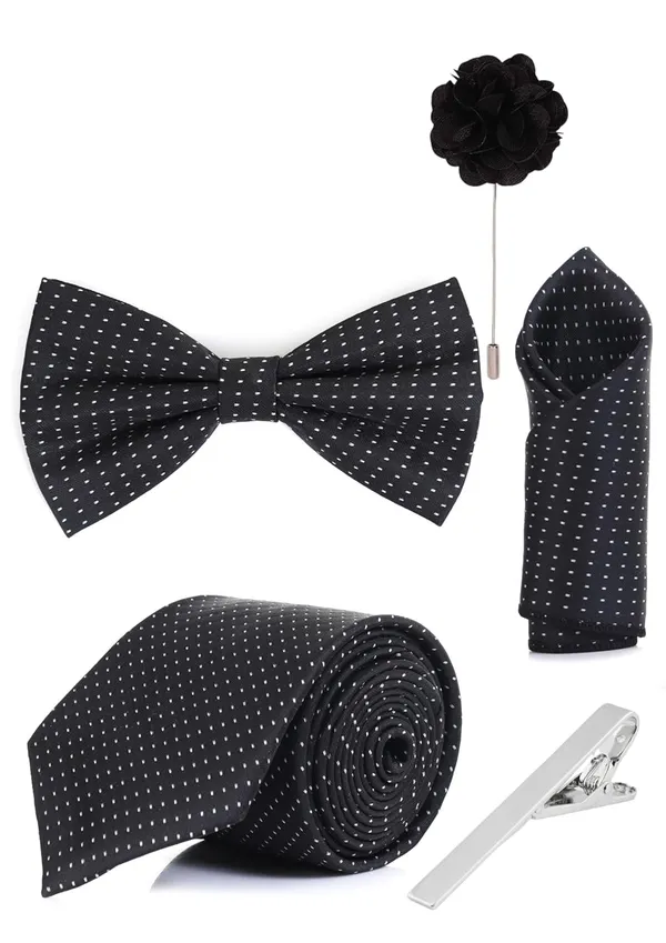 Random_Stripe_Men_5-in-1_Combo_Set_Necktie,_Bow_Tie,_Pocket_Square,_Brooch_&_Tie_Clip_Premium_Formal_Accessories_Gift_Set_(9_Colors)
