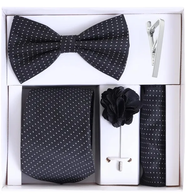 Random_Stripe_Men_5-in-1_Combo_Set_Necktie,_Bow_Tie,_Pocket_Square,_Brooch_&_Tie_Clip_Premium_Formal_Accessories_Gift_Set_(9_Colors)