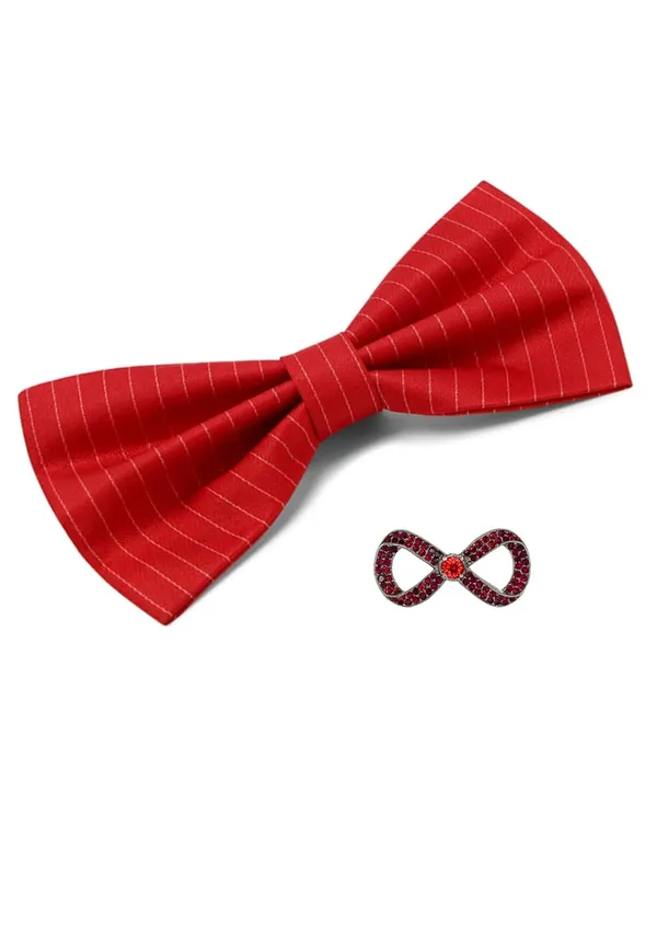 Random_Stripe_Bow_Tie_For_Men_With_Brooch_Self_Lining_Bowties