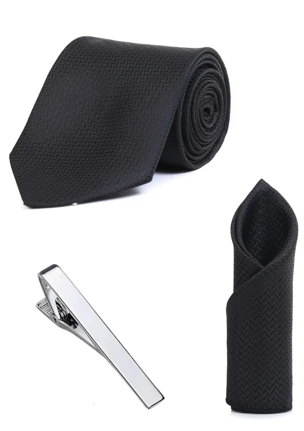 Necktie_With_Pocket_Square_&_Stilish_Silvar_Plated_TiePin_Self-Design_Micro_fiber_Combo_Set_For_Men