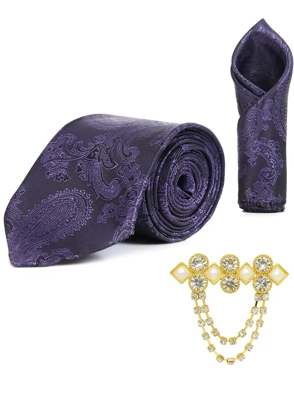 Men_Premium_Necktie,_Pocket_Square_&_Brooch_Combo_16_Colors_Gift_Set