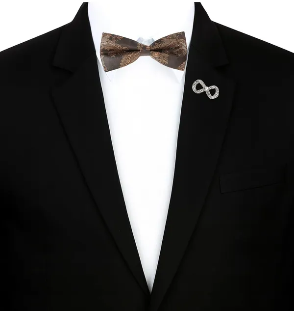 Random_stripe_Men's_Bow_Ties_Pre-Tied_Style_Formal_Satin_Classic_Bowtie_for_jacquard_Self-Design_With_Brooch