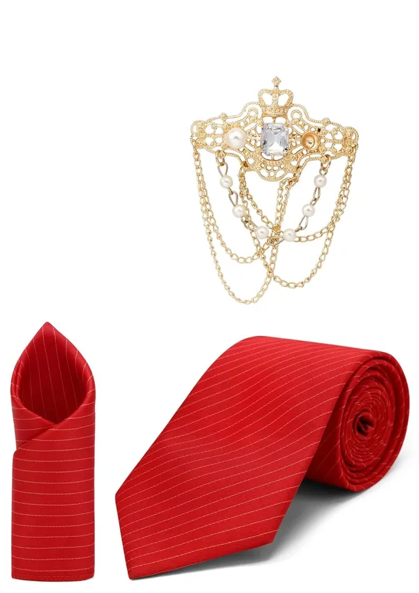 Tie_With_Stylish_Lapel_Brooch_&_Pocket_Square_Formal_Self_Lining_Combo_(3_items_in_the_Box)