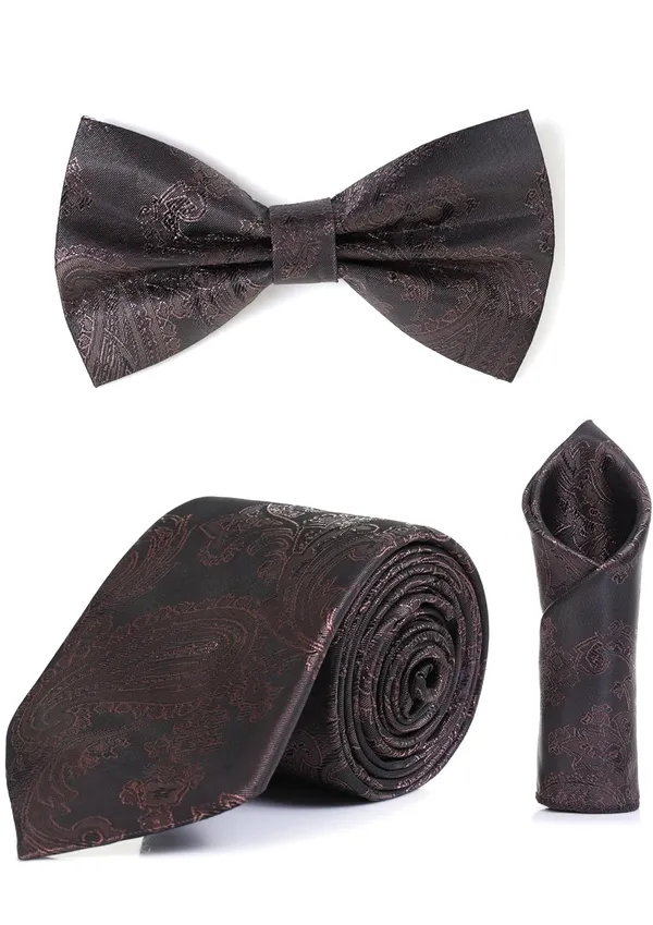 Men_Paisley_Necktie,_Bow_Tie_&_Pocket_Square_Set_�_13_Colors_Stylish_Paisley_Pattern_�_Classic_paisley_design_adds_luxury