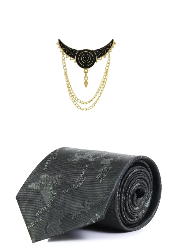 Luxury_Men_Necktie_with_Brooch_|_Premium_Maroon_Map_Pattern_Tie_for_Wedding,_Party_&_Office_|_12_Elegant_Colors