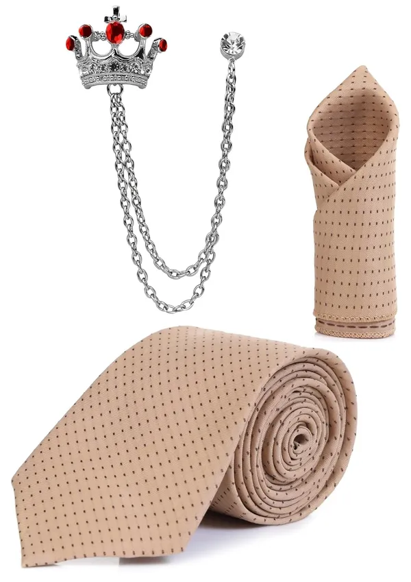 Random_Stripe_Men_Polka_Dots_Necktie,_Pocket_Square_&_Crown_Brooch_Combo_Set_|_Premium_Satin_Finish_|_Wedding,_Party_&_Formal_Wear_|_9_Colors_Available