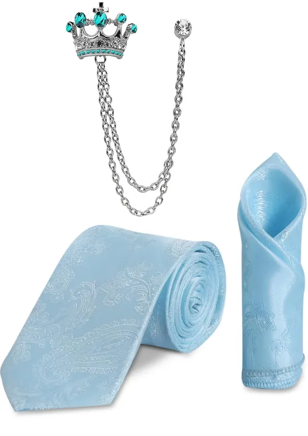Random_Stripe_Men_Paisley_Necktie,_Pocket_Square_&_Crown_Brooch_Combo_Set_|_Premium_Satin_Finish_|_Wedding,_Party_&_Formal_Wear_|_16_Colors