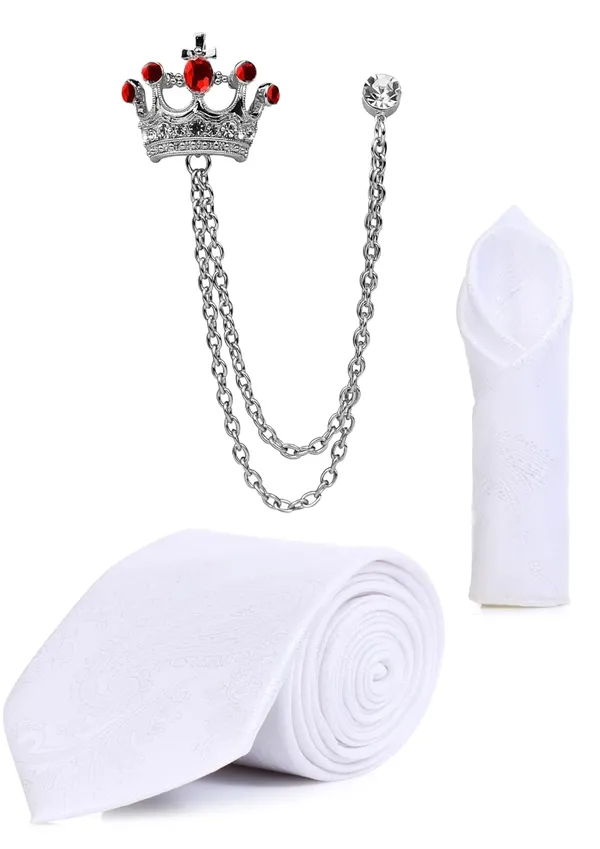 Random_Stripe_Men_Paisley_Necktie,_Pocket_Square_&_Crown_Brooch_Combo_Set_|_Premium_Satin_Finish_|_Wedding,_Party_&_Formal_Wear_|_16_Colors