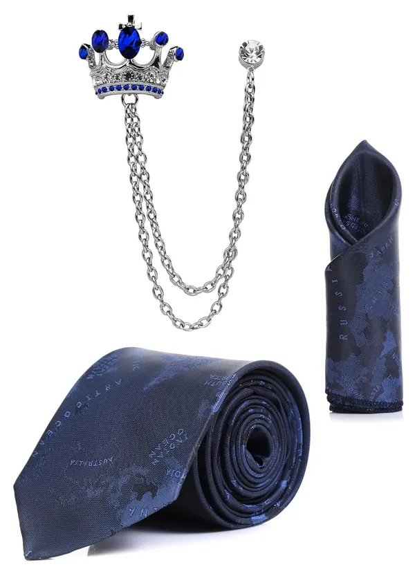 Random_Stripe_Men_Printed_Necktie,_Pocket_Square_&_Crown_Brooch_Combo_Set_|_Premium_Satin_Finish_|_Wedding,_Party_&_Formal_Wear_|_12_Colors_Available