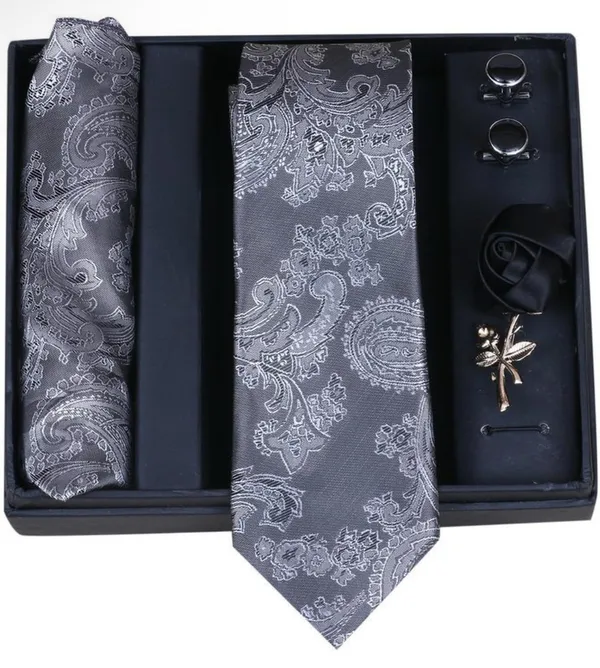 Random_Stripe_Mens_Tie_Set_Silk_Striped_Woven_Necktie_with_Lapel_Pin_Pocket_Square_Cufflinks_Set_for_Wedding_Party
