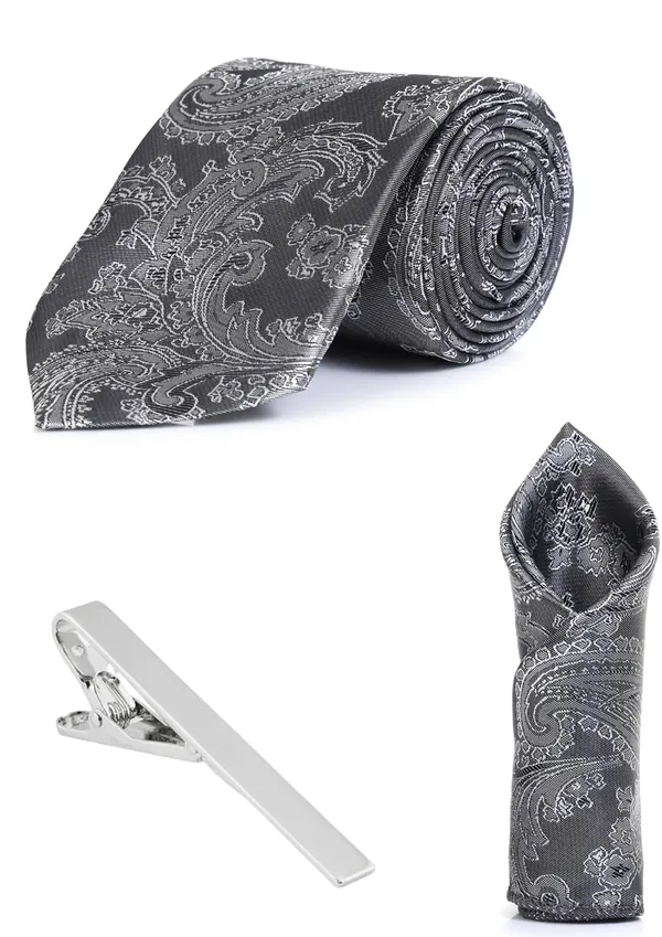 Necktie_With_Pocket_Square_&_TiePin_Silver_Plated_Jacquard_Self-Design_Stylish_Combo_Set_Available_in_16_Elegant_Colors