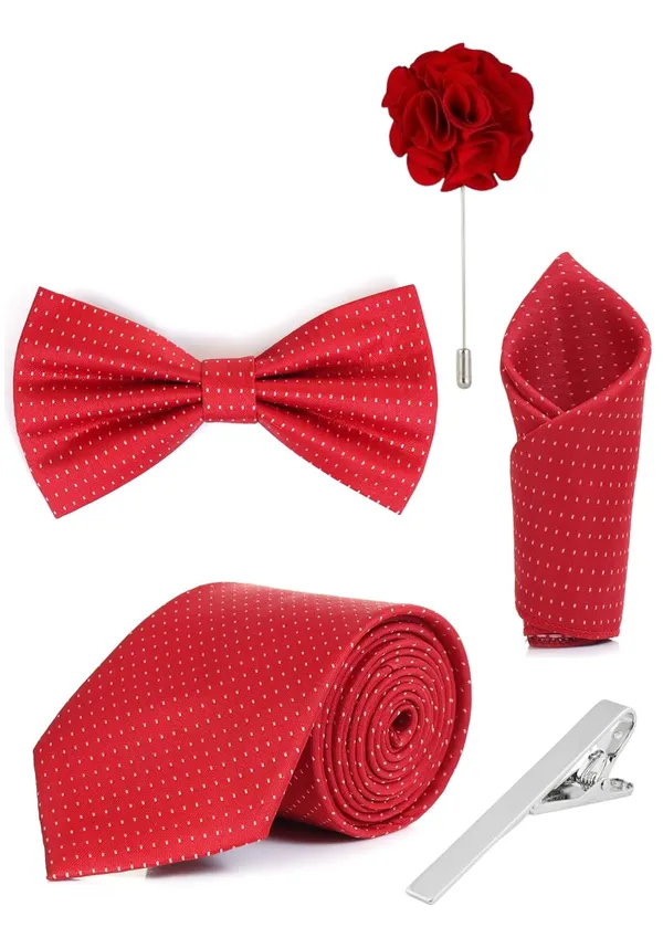 Random_Stripe_Men_5-in-1_Combo_Set_Necktie,_Bow_Tie,_Pocket_Square,_Brooch_&_Tie_Clip_Premium_Formal_Accessories_Gift_Set_(9_Colors)