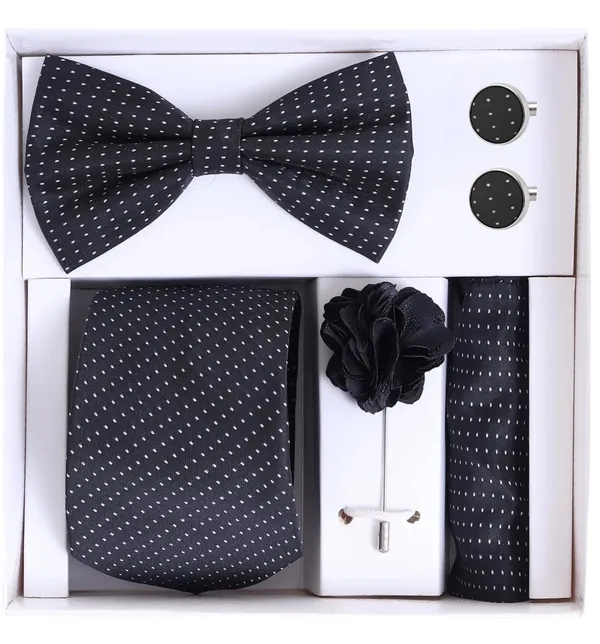 Random_Stripe_Necktie_Gift_Set_Tie,_Bow_Tie,_Pocket_Square,_Lapel_Pin_&_Cufflinks_Formal_Wear_Accessories_(Available_in_9_Colors)