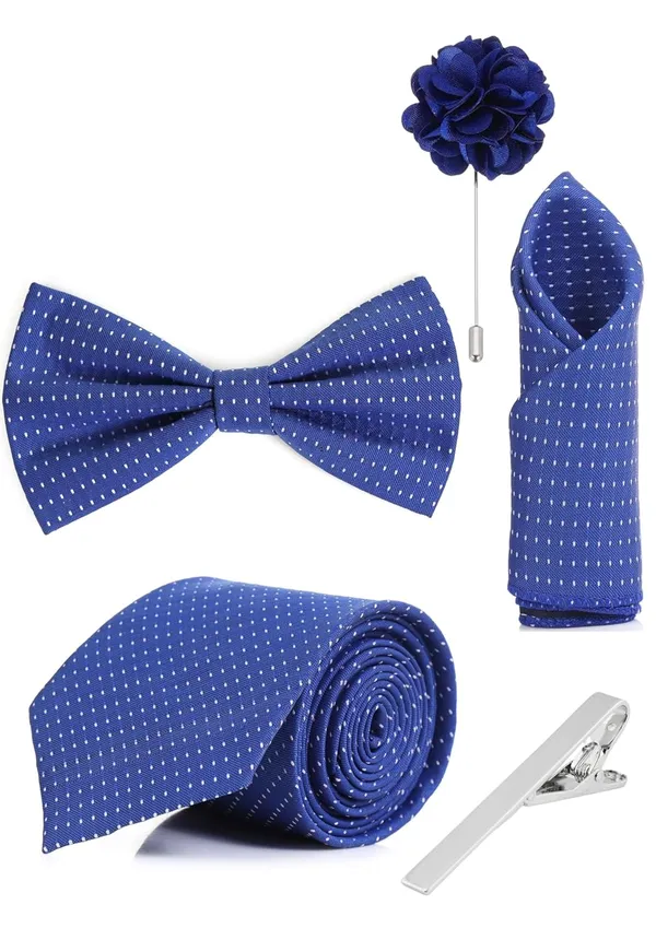 Random_Stripe_Men_5-in-1_Combo_Set_Necktie,_Bow_Tie,_Pocket_Square,_Brooch_&_Tie_Clip_Premium_Formal_Accessories_Gift_Set_(9_Colors)