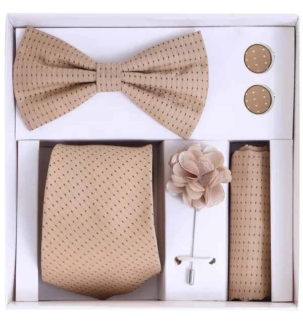 Random_Stripe_Necktie_Gift_Set_Tie,_Bow_Tie,_Pocket_Square,_Lapel_Pin_&_Cufflinks_Formal_Wear_Accessories_(Available_in_9_Colors)