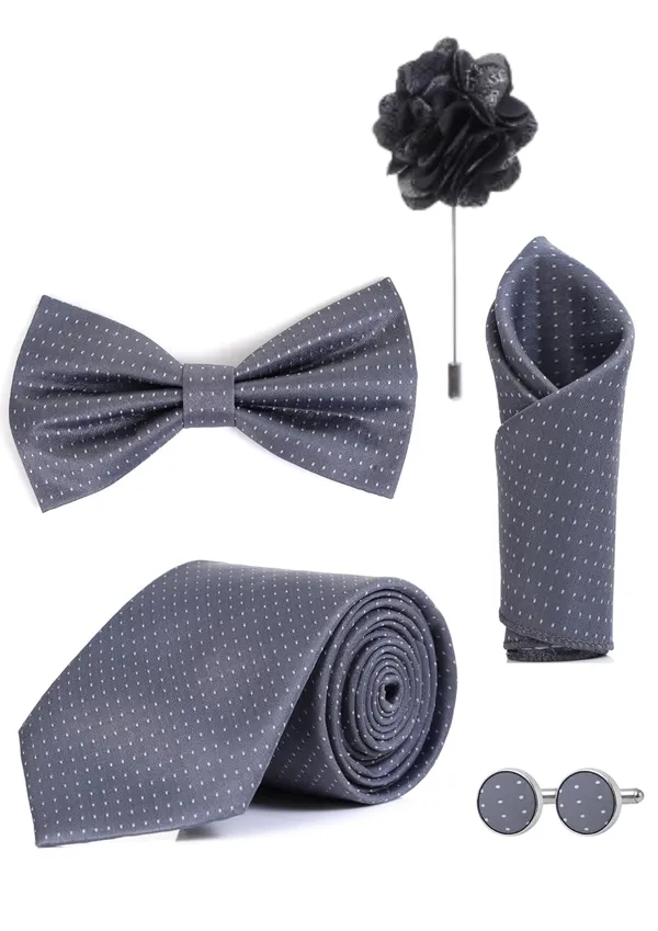 Random_Stripe_Necktie_Gift_Set_Tie,_Bow_Tie,_Pocket_Square,_Lapel_Pin_&_Cufflinks_Formal_Wear_Accessories_(Available_in_9_Colors)