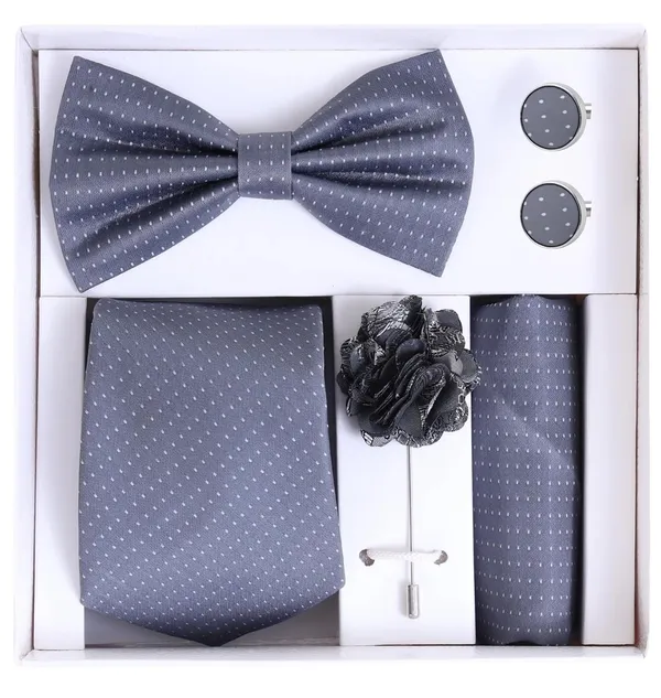 Random_Stripe_Necktie_Gift_Set_Tie,_Bow_Tie,_Pocket_Square,_Lapel_Pin_&_Cufflinks_Formal_Wear_Accessories_(Available_in_9_Colors)