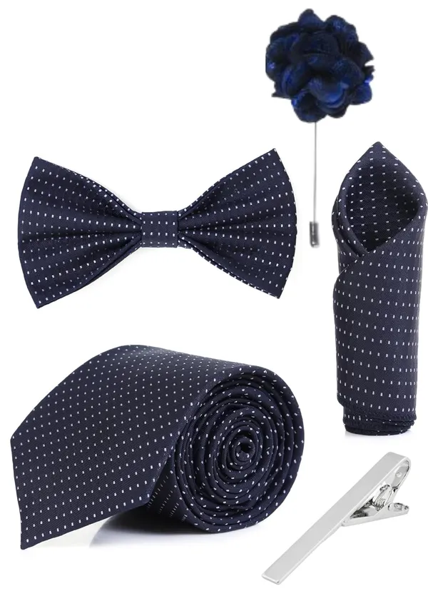 Random_Stripe_Men_5-in-1_Combo_Set_Necktie,_Bow_Tie,_Pocket_Square,_Brooch_&_Tie_Clip_Premium_Formal_Accessories_Gift_Set_(9_Colors)