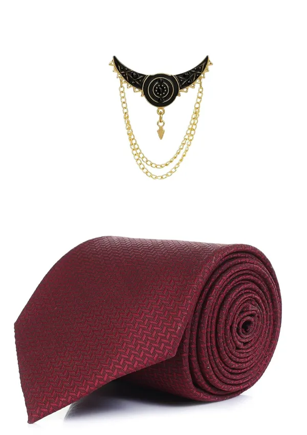Classic_Men_Necktie_with_Brooch_|Premium_Textured_Tie_for_Wedding,_Party_&_Office_|_9_Elegant_Colors