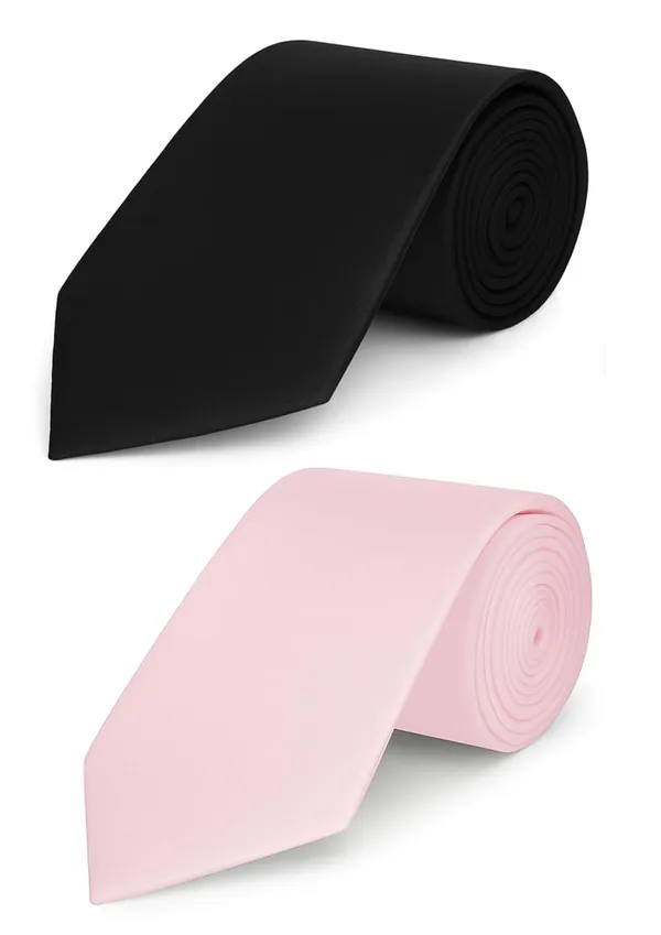 Necktie_For_Men_Plain_Silky_and_Smooth_Tie_Two_Different_Colors