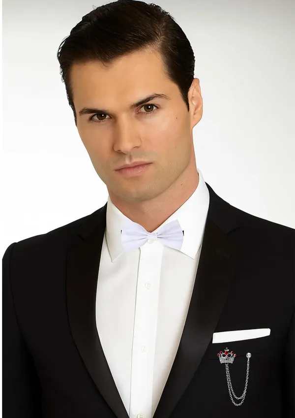 Premium_Bow_Tie_&_Crown_Brooch_Set_for_Men_�_Luxury_Jacquard_Silk_Bowtie_with_Dual_Chain_Crown_Pin_|_16_Elegant_Colors