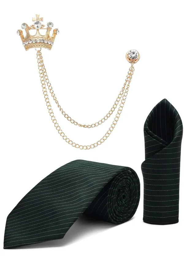 Men_Necktie,_Pocket_Square_&_Brooch_Combo_Set_Wedding,_Party_&_Formal_Wear_�_Available_in_7_Colors