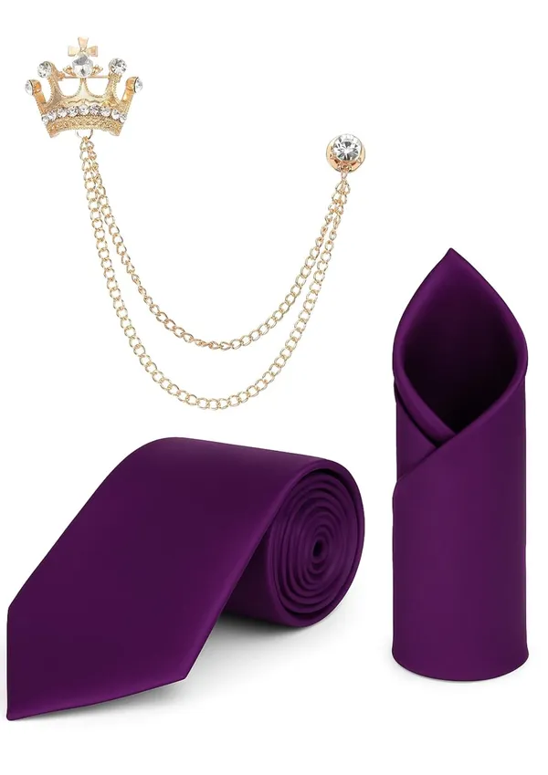 Complete_3-in-1_Gift_Set_�_Includes_premium_necktie,_matching_pocket_square_&_stylish_brooch_for_a_dashing_look.