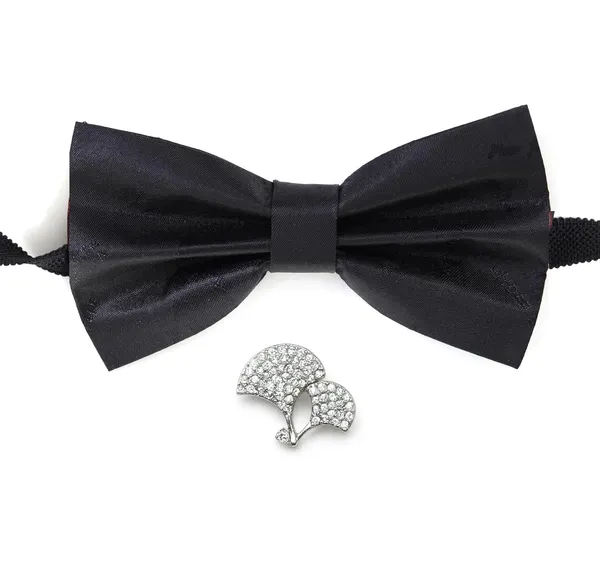 Bow_Tie_With_Brooch_Set_For_Men_World_Map_Self-Design_Fabric_Pack_of_2_Elegant_12_Colors